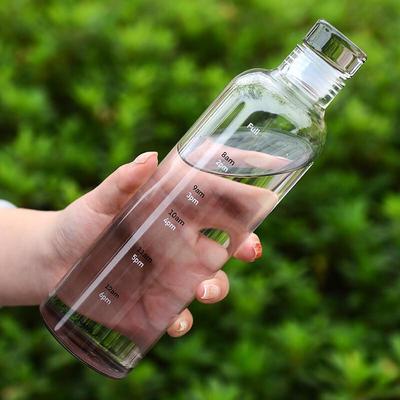 Ting Le Time Marker Borosilicate Glass Water Bottle