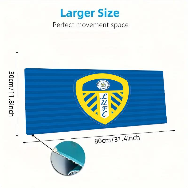 Leeds United Print  Cushion Non-slip Laptop Tablet Big Mousepad XXL Mat Mini PC Playmat With Lock edge