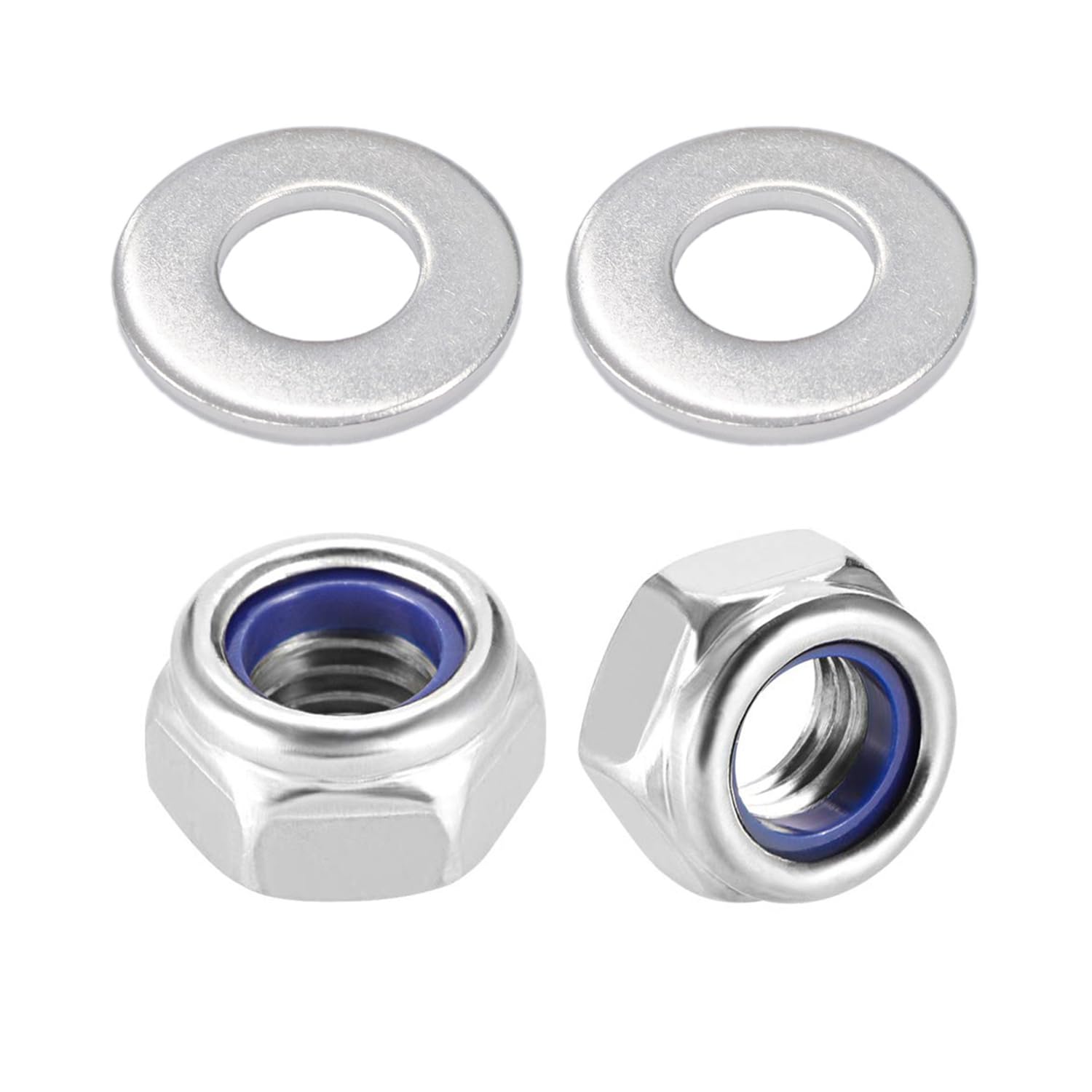 

Hex Lock Nylon Lock 304 Stainless Nylon 5mm 8mm Hex 20 Pieces Nuts, Nuts, Steel, Insert, M5, Height, Width,