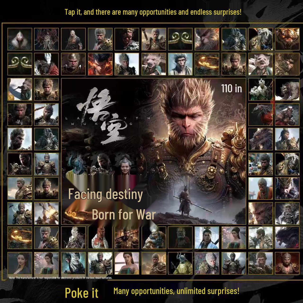 

Призы-скретч «Black Myth: Wukong» с 110 ячейками: Студенческие игрушки-сюрпризы