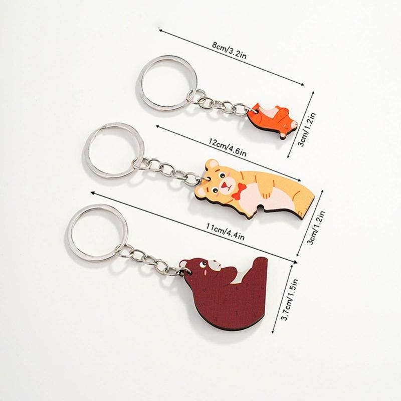 Animal Shape Stylish Keyrings Set Great for Anniversaries Valentines Birthdays