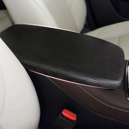For  Mazda CX-30 Car Armrest Box Black Leather Pad Cover Original Size