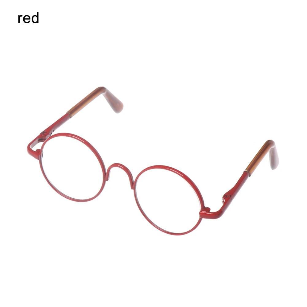 Dolls Clear Lens Round Frame Miniature Eyewear Eye Glasses Girl Toy Photo Props Toy Parts Dress Up Accessories Doll Accessories