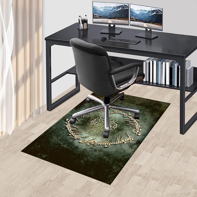 

Elvish ScriptTree of Gondor Polyester Office Carpet Chair Mats, Home Decor Dormitory Floor Protector with Anti-Skid Backing, Large Area Cove 60cm by 90cm