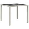 Garden Table White 90 x 90 x 75 cm Poly Rattan