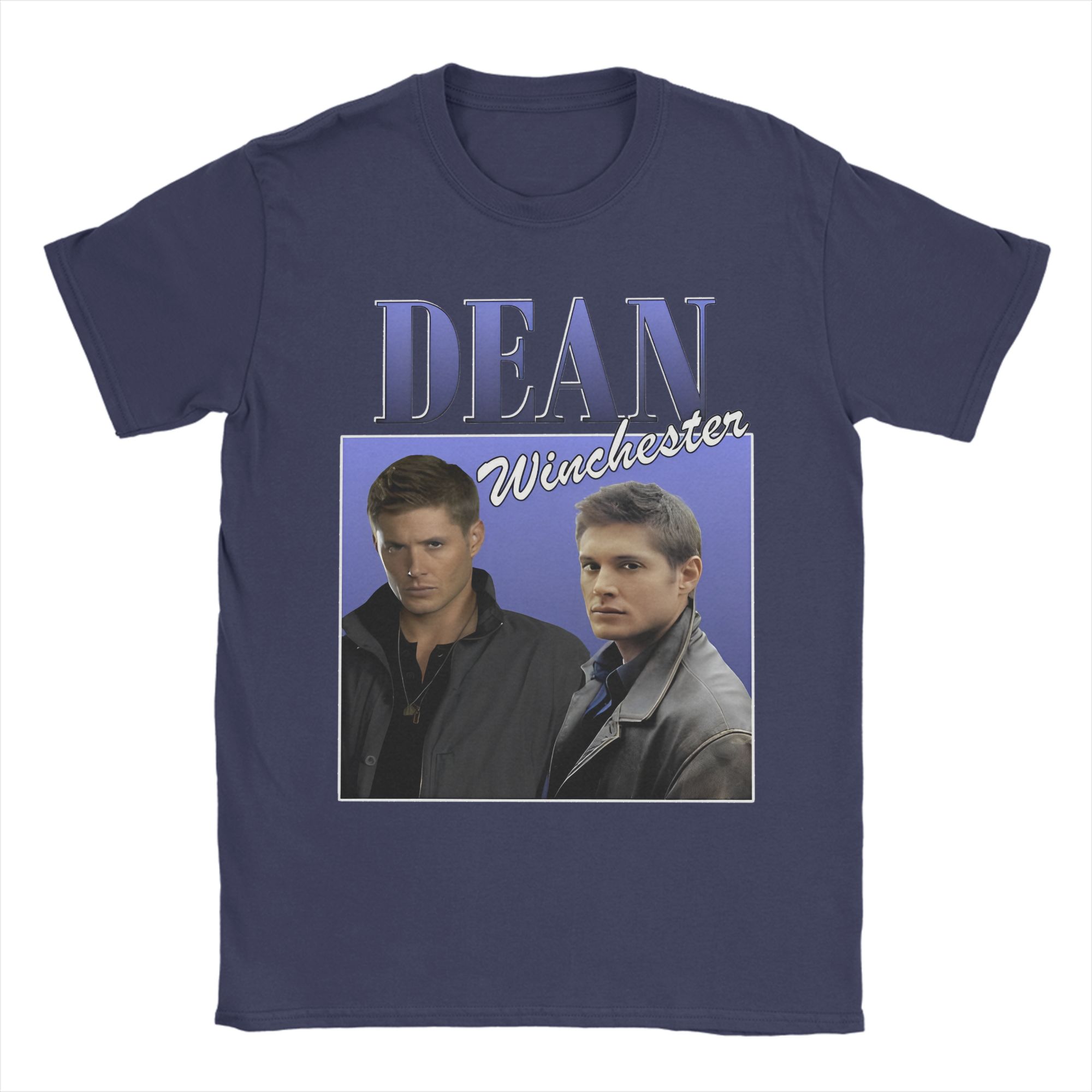 

Leisure Supernatural Dean Winchester Tshirt Crewneck Short Sleeve Tops Shirts Movie TV Series Cotton Summer Tops Shirts 4XL