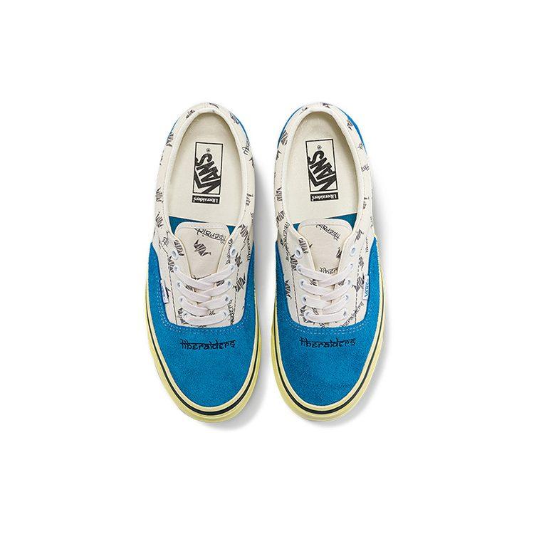 Vans x Liberaiders Era 95 DX Classics Leather Abrasion Resistant Low top Skateboard Shoes Unisex Blue White VN0A2RR1815