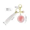 Cute Sakura Liquid Keychain Bag Charm Adorable Acrylic Accessory Birthday Gift