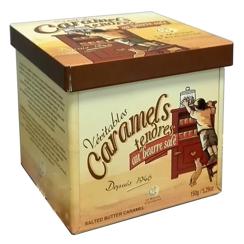 La Maison Armorine Salted Butter Caramel Sweets Retro Gift Tin 150g