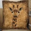 Animal Giraffe Throw Blanket Flannel Fabric With Realistic Giraffe Design For Living Room Relaxing Sessions Cozy - Feeling