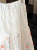 Women's A-Line Heavy Embroidered Hollow Flower Mid-Length Skirt - Versatile and Casual for Spring/Autumn 2026