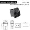 Lang KCD1-101 201 Rocker Switch: 2/3 Pins, 2 Positions, Illuminated Button