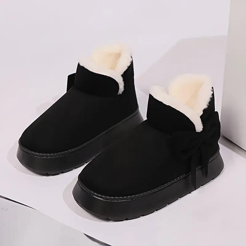 New Winter Thick-soled Mid-calf Warm Shoes Wear-resistant Comfortable and Fashionable Women's Boots Flat-soled Velvet Snow Boots