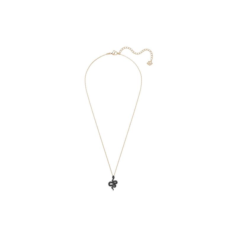 Swarovski Gray rose gold plated crystal snake necklace for women 5384396