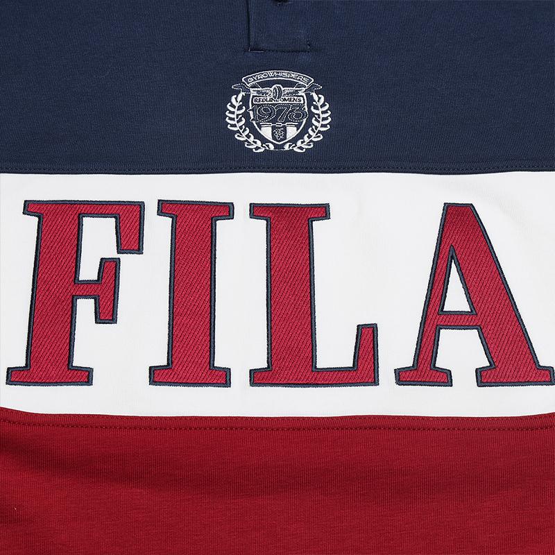 Fila Original Fashion Comfortable Casual Polo Shirt Men Tops Burgundy F11M639216FWI