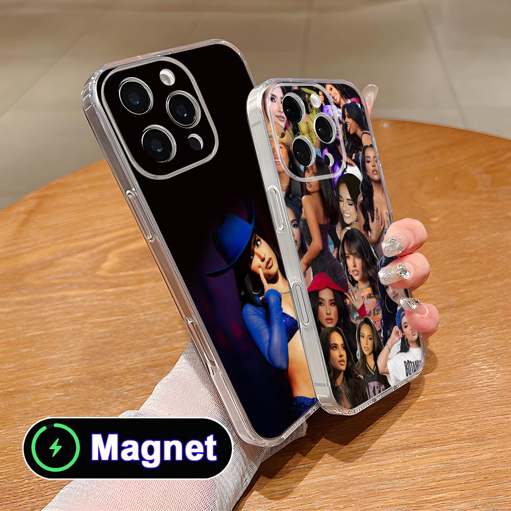 Fashion Becky G Clear TPU Magsafe Mobile Phone Case for iPhone 17 16 15 14 13 12 11 Air Pro Max Plus Mini Colorful Cover