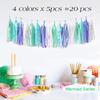 Party Unicorn Garland Rainbow Iridescent Tassel Garlands Paper Flower Wedding Decoration Birthday Baby Shower Party Decorations