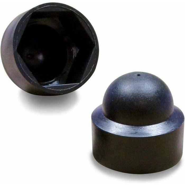 Cache-écrous M8 noir (clé 13 mm) - lot de 100, polyéthylène résistant UV