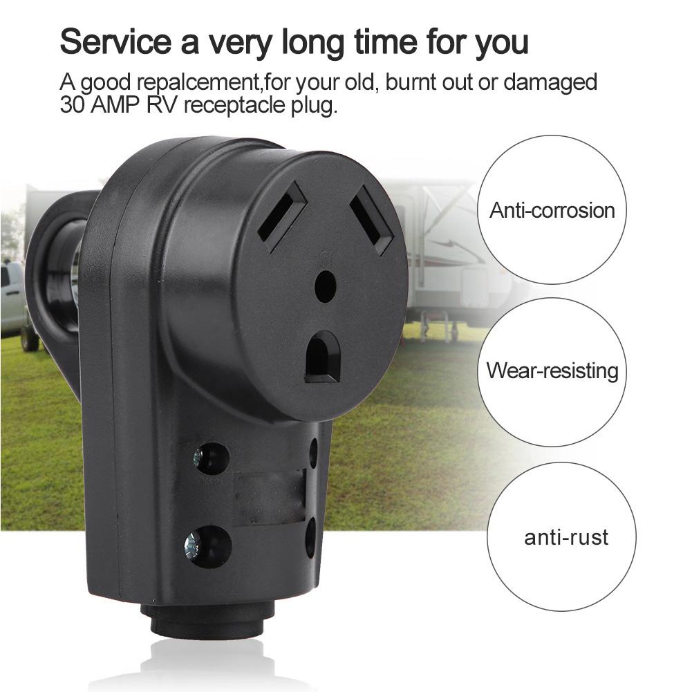 RV 30 AMP Steckdose Elektrischer Weiblicher Stecker Adapter mit Einfach-Griff