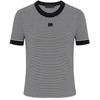MO&Co. M-Logo Embroidered Striped Short Sleeve Knit Tee