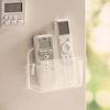 Remote Control Holder Organizer, Mount Shelf 13.8x5.5x10.5cm Transparent White