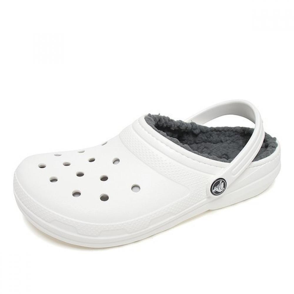 

Crocs Classic Clog Cold Weather Slippers White Grey 207010 10m 20701010M:240mm(J5)