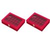 2pcs Velvet Jewelry Storage Box 24 Grids Jewelry Ring Display Box with Transparent Lid for Earrings Rings Bracelets