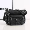 Women's Versatile Crossbody Bag: Multi-pocket Casual Denim for Commuting