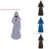 Medieval Monk Costume Wizard Priest Robe Shawl Set For Halloween Cosplay Enthusiasts