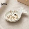 Necklace Storage Tray 3D Printed Fish Shape Jewelry Tray, Girlish Decorative Trinket Dish, Desktop Practical Organizer for Dresser Entryway