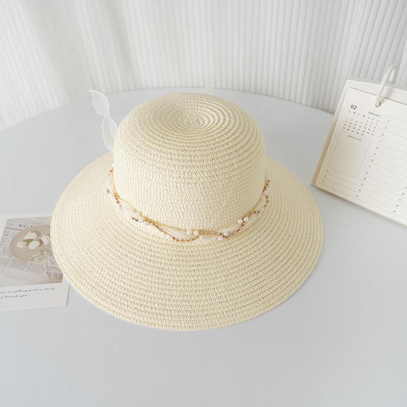 

Шляпа Стиль Французское Кружево Бант Шляпы от солнца с большими полями Женские Шляпы-кепки Рыбацкая белый