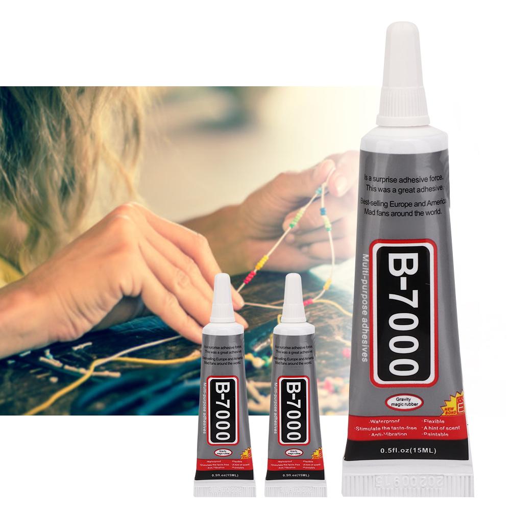 3pcs 15ml B 7000 Glue Transparent Needle Tube Jewelry DIY Repairing Glue