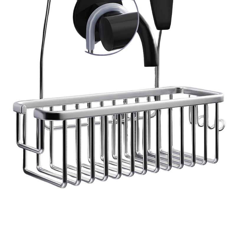 Bathroom Shower Storage Rack Aluminium Punch-Free Bathroom Hanging Basket Shower Room Shampoo Holder Toilet Organizer