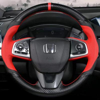 Capacul volanului auto personalizat DIY, potrivit 100% pentru Honda Civic 10th Gen 2016 2017 2018 Accesorii pentru interior auto Volan
