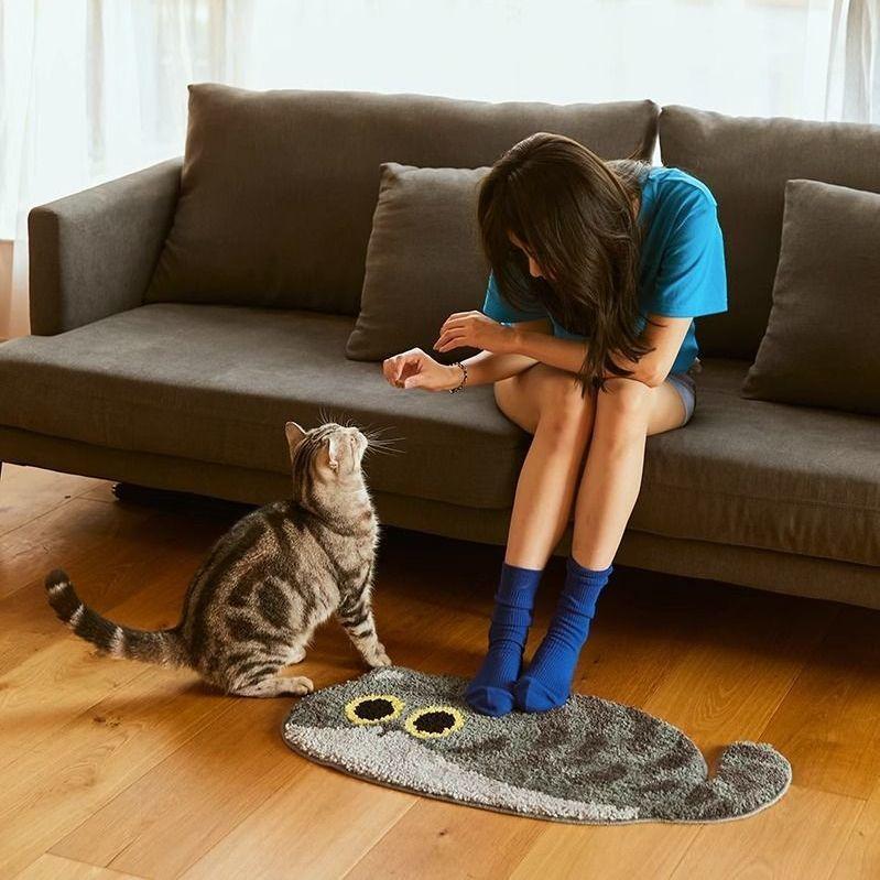 Cartoon Absorbent Mat Cute Goose Toilet Non-slip Absorbent Mat Household Toilet Door Bathroom Carpet