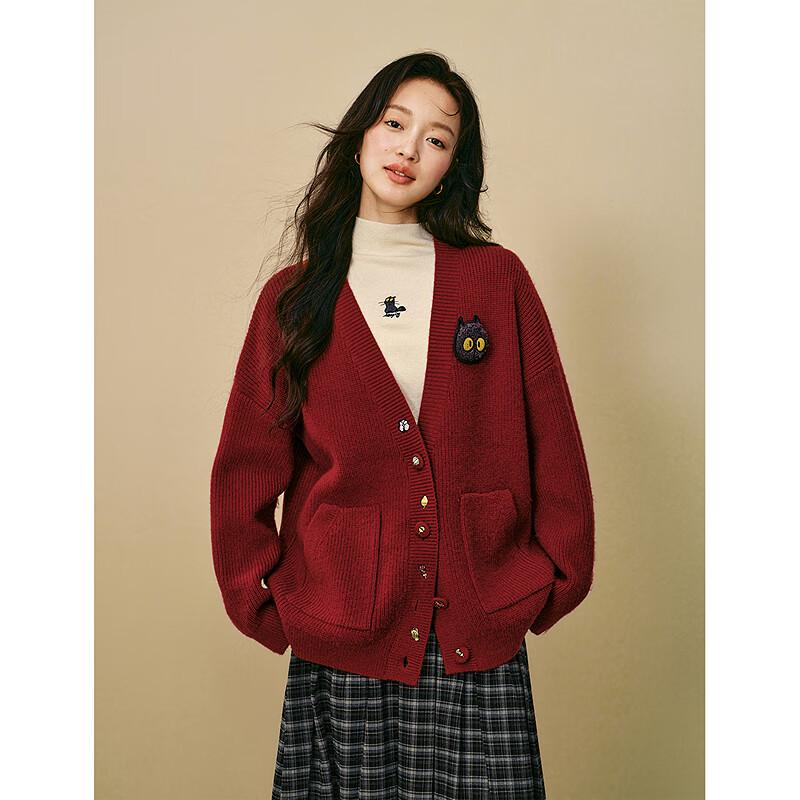 INMAN 2025 Winter Mirei Kollaboration Katze Strickjacke Pullover
