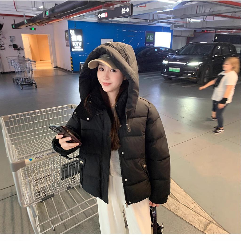 Winter Short Hooded Thickened Cotton-padded Jacket Loose Warm Outwear