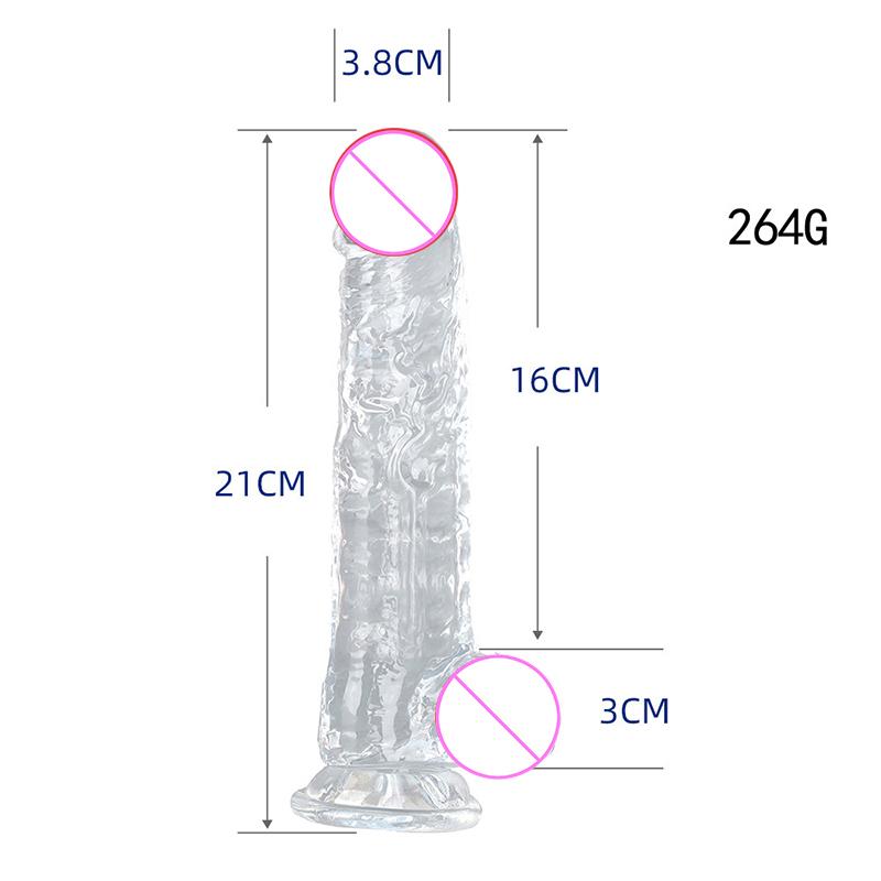 Big Crystal Jelly Realistic Clear Dildo Suction Cup Huge Transparent Penis Dick Anal Product Sex Toys For Woman Lesbian Adult