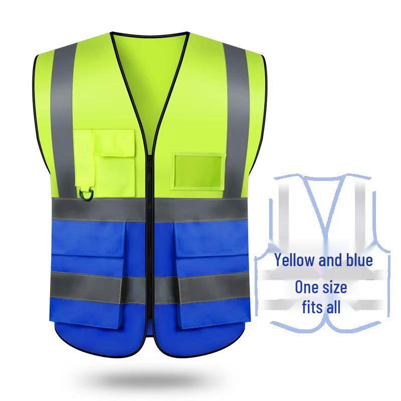 Fluorescent Reflective Safety Vest for Construction and Road Workers