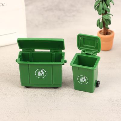 1Set 1:12 Puppenhaus Miniatur Mülleimer Spielzeug Mini Hygiene Mülleimer Modell Simulation Müll Bordsteinkante Mülleimer Kinderspielzeug Geschenk