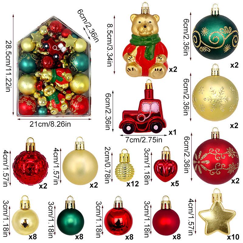 Unique Irregular-Shaped Painted Christmas Tree Ornaments Box