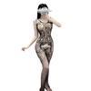 Sex underwear women's suspender one-piece net coat hollow open net socks sexy transparent fishnet socks