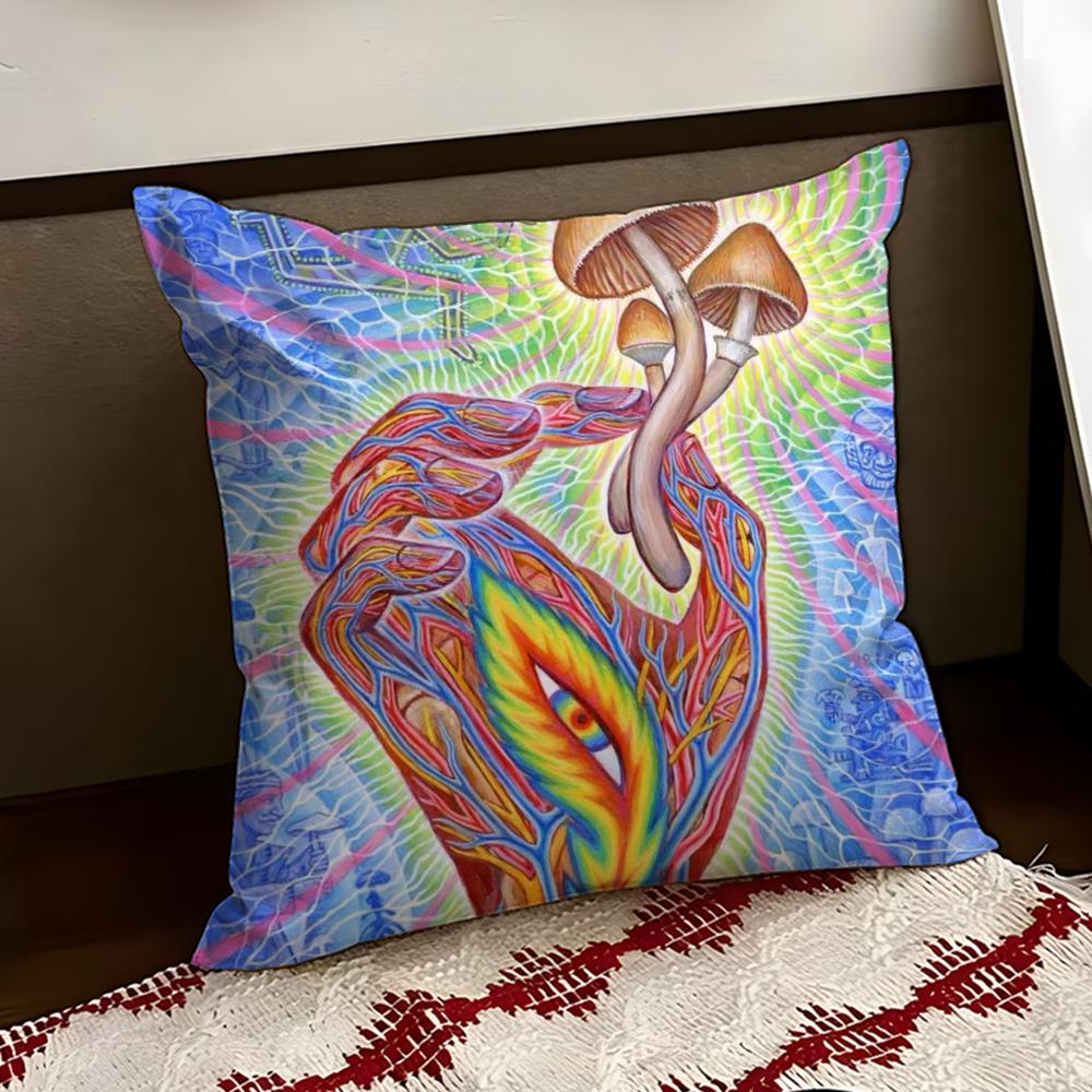 AAlex GreyS Art Cushion Cover Reversible Soft Durable Pillow Cover Home Car MultiScene Use for Daily Comfort
