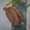 Walnut Wood Leaf Dessert Snack Tray