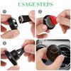 Silver Car Electronic Clock with Glow Hands Mini Air Vent Quartz Timekeeper for Safe Driving Office Desk Study Night Use