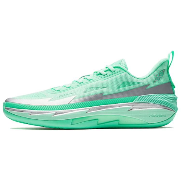 Anta Light Cavalry 10 Men Low Top Basketball Shoes Fluorescent Light Teal Green 112621603-4 40