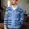 Men's Knitted Cardigan Jacket Men's Zipper Lapel Slim Outer Wear Knitted Sweater