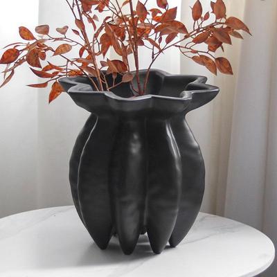 Wabi-Sabi Abstrakte Buddha-Hand Blumenvase - Designerstil, Großkalibriges Dekorationsstück für Hotel-Musterzimmer