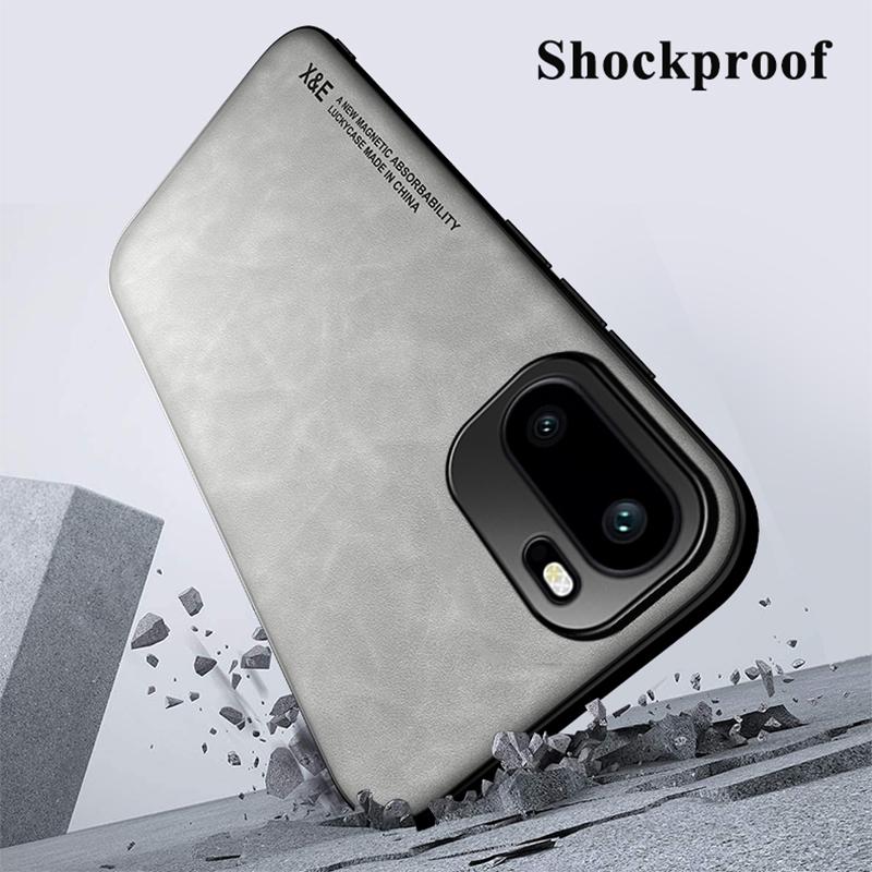 KEYSION Luxury Retro PU Leather Phone Case for OnePlus 15R Soft Silicone+PC Shockproof Phone Back Cover for OnePlus 1+ Ace 6 6T