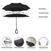 Inverted Umbrella with Floral Nordic Reverse Long Strong Wind UV Water Suitable for Rain or Car Business Light Heat Character Design Pattern, Design,